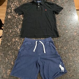 Polo Ralph Lauren Boys Outfit Medium 10 12 Polo Shirt Shorts Set